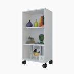 Kenzlife kitaplık beril 108*060*020 byz tekerlekli mutfak dolabı banyo ofis ayakkabılık kiler