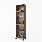 Kenzlife kitaplık beril 168*040*020 cvz tekerlekli mutfak dolabı banyo ofis ayakkabılık kiler