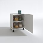 Kenzlife mutfak dolabı mine 048*030*032 byz kapaklı tekerlekli banyo evrak ofis kitaplık ayakkabılık kiler