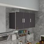 Kenzlife hazır mutfak dirca22 gri 060*120*22 mutfak banyo dolabı kapaklı raflı