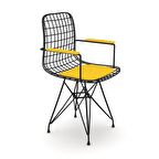 Knsz kafes tel sandalyesi 1 li mazlum syhsrı kolçaklı ofis cafe bahçe mutfak