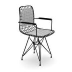 Knsz kafes tel sandalyesi 1 li mazlum syhtalen kolçaklı sırt minderli ofis cafe bahçe mutfak