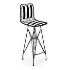 Knsz kafes tel bar sandalyesi 1 li zengin syhtuan sırt minderli 75 cm oturma yüksekliği ofis cafe bahçe mutfak