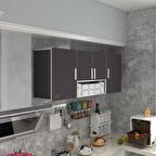 Kenzlife hazır mutfak floro32 gri 060*150*32 mutfak banyo dolabı kapaklı raflı