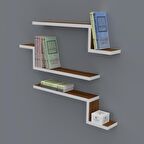 Kenzlife kitaplık mediha 015*060*20*3 cvz duvar rafı 
