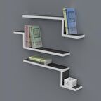 Kenzlife kitaplık mediha 015*060*20*3 gri duvar rafı 