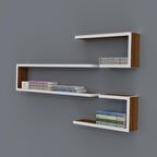 Kenzlife kitaplık nevres 060*100*20 cvz duvar rafı 