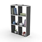 Kenzlife kitaplık güher 090*060*20 gri duvar rafı 