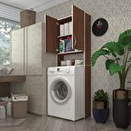 Kenzlife çamaşır makinesi dolabı veronika cvz 180*066*20 banyo çift kapaklı arkalıksız