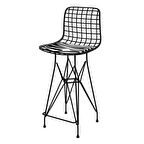 Knsz orta boy tel bar sandalyesi 1 li mağrur syhbonar 65 cm oturma yüksekliği mutfak bahçe cafe ofis