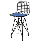 Knsz ufak boy tel bar sandalyesi 1 li uslu syhmvi 55 cm oturma yüksekliği mutfak bahçe cafe ofis