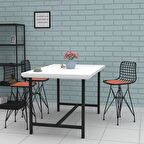 Knsz ufak boy tel bar sandalyesi 1 li uslu syhtrn 55 cm oturma yüksekliği mutfak bahçe cafe ofis