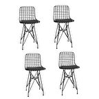 Knsz ufak boy tel bar sandalyesi 4 lü uslu syhsyh 55 cm oturma yüksekliği mutfak bahçe cafe ofis