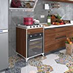 Kenzlife ankastre modülü kabini lantanyum cvz fırın ocak dolabı sabit tabla ayaklı 