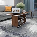 Kenzlife orta salon sehpası atina cvz 075*090*50 tekerlekli yemek masası