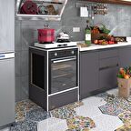 Kenzlife ankastre modülü kabini kalsiyum3 gri fırın ocak dolabı sabit tabla  