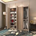 Kenzlife gardırop 4 kapılı kaktüs 180*160*52 crd XLARGE kapaklı gardolap dolap