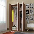 Kenzlife gardırop 3 kapılı ballıbaba 180*120*52 cvz XLARGE kapaklı gardolap dolap