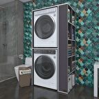 Kenzlife çamaşır-kurutma makinesi dolabı bolodenka gri 180*090*60 banyo kapaksız arkalıksız