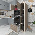 Kenzlife fırın dolabı makbule crd 180*90*56 mutfak çekmeceli ayaklı banyo kiler ofis