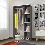 Kenzlife giysi dolabı alpaslan 175*90*40 gri gardırop