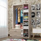 Kenzlife giysi dolabı hülagü 175*90*40 crd gardırop 2 çekmeceli