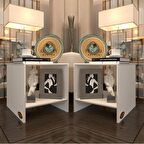 Kenzlife komodin vincenzo 2 li set byz komidin 39*39*39 orta zigon sehpa minik boy (mng)