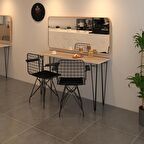 Knsz masa sandalye takımı hem75mazlum crdsyh 100*040 klç 2 sandalye syhsyh kolçaklı