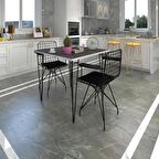 Knsz masa sandalye takımı hem75mazlum grisyh 060*060 klç 2 sandalye syhsyh kolçaklı