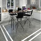 Knsz masa sandalye takımı hem105zengin cvzsyh 140*040 4 sandalye syhsyh kolçaklı sırt minderli