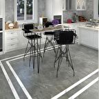 Knsz masa sandalye takımı hem105zengin crdsyh 140*040 3 sandalye syhsyh kolçaklı sırt minderli