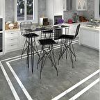 Knsz masa sandalye takımı hem105zengin grisyh 140*040 4 sandalye syhsyh