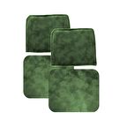 Knsz minder seti 2 li mazlum haki siyah kumaş oturma ve sırt tel sandalyesi minderi bir arada