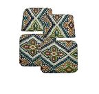 Knsz minder seti 2 li mazlum kilim desen oturma ve sırt tel sandalyesi minderi bir arada