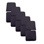 Knsz minder seti 5 li mazlum mor suni deri oturma ve sırt tel sandalyesi minderi bir arada