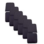 Knsz minder seti 6 lı mazlum mor suni deri oturma ve sırt tel sandalyesi minderi bir arada