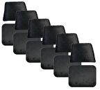 Knsz minder seti 6 lı mazlum siyah çizgili kumaş oturma ve sırt tel sandalyesi minderi bir arada