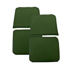 Knsz minder seti 2 li mazlum yşl suni deri oturma ve sırt tel sandalyesi minderi bir arada