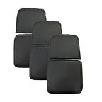 Knsz minder seti 3 lü zng&mğr&uslu syh suni deri tel bar sandalyesi oturma ve sırt minderi set