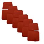 Knsz minder seti 6 lı zng&mğr&uslu krm suni deri tel bar sandalyesi oturma ve sırt minderi set