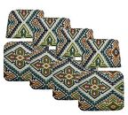 Knsz minder seti 4 lü zng&mğr&uslu kilim desen oturma ve sırt tel sandalyesi minderi bir arada