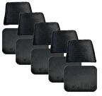 Knsz minder seti 5 li zng&mğr&uslu siyah çizgili kumaş tel bar sandalyesi oturma ve sırt minderi set