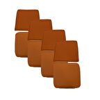 Knsz minder seti 4 lü zng&mğr&uslu trn suni deri tel bar sandalyesi oturma ve sırt minderi set