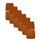 Knsz minder seti 6 lı zng&mğr&uslu trn suni deri tel bar sandalyesi oturma ve sırt minderi set