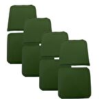 Knsz minder seti 4 lü zng&mğr&uslu yşl suni deri tel bar sandalyesi oturma ve sırt minderi set