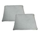 Knsz sırt minderi 2 li zng&mğr&uslu beyaz kumaş cırtlı tel bar sandalyesi sırtı için