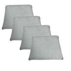 Knsz sırt minderi 4 lü zng&mğr&uslu beyaz kumaş cırtlı tel bar sandalyesi sırtı için