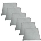 Knsz sırt minderi 6 lı zng&mğr&uslu beyaz kumaş cırtlı tel bar sandalyesi sırtı için