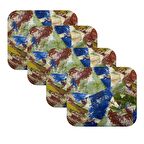 Knsz oturma minderi 4 lü artis&mutlu geometrik desen tel bar taburesi sandalyesi için