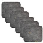 Knsz oturma minderi 6 lı mazlum gri işlemeli kumaş tel sandalyesi oturma yeri için